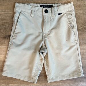 Hurley H2O-Dri Walkshorts Light Khaki Shorts with Adjustable Waist, Little boy 6